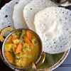 Appam with Chettinad Curry